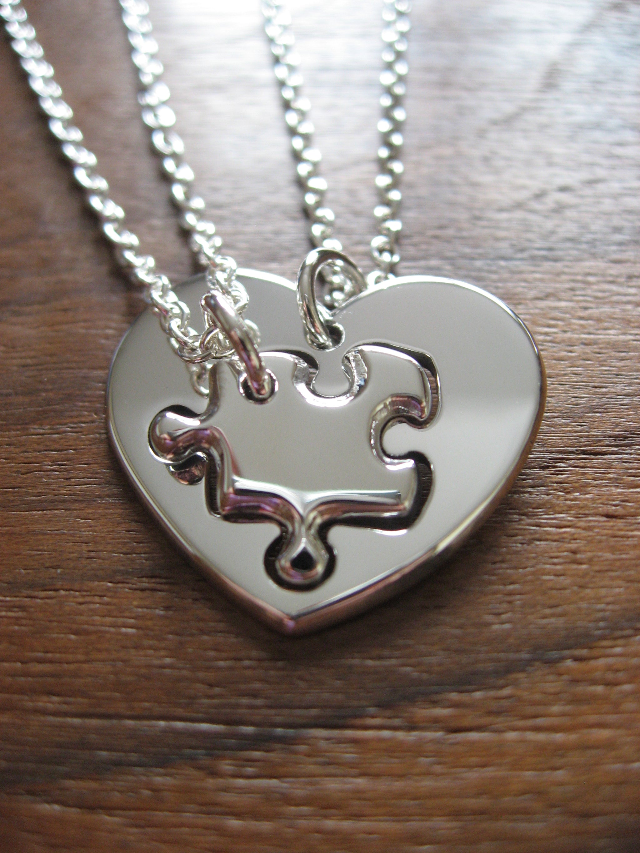 HUI PUZZLE HEART NECKLACE パズルハートネックレス Red string ペアネックレス シルバー925 男女ペア2本セット